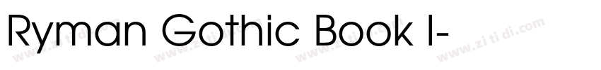 Ryman Gothic Book I字体转换